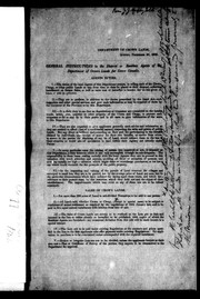 Cover of: General instructions to the district or resident agents of the Department of Crown Lands for Lower Canada