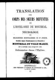 Translation des corps des soeurs défuntes de l'Hôtel-Dieu de Montréal