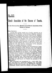 Cover of: To the corresponding members of the Church Association of the Diocese of Toronto by Church of England. Diocese of Toronto. Church Association