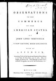 Cover of: Observations on the commerce of the American states