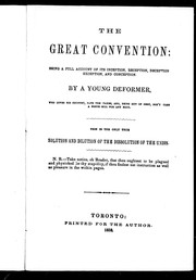 Cover of: The great convention | Young deformer