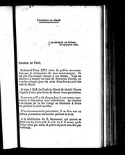Cover of: Circulaire au clergé: Sa Sainteté Léon XIII vient de publier une encyclique que je m'empresse de vous communiquer ..