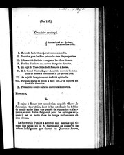 Cover of: Circulaire au clergé: I. Œvre de l'adoration réparatrice recommandée ...