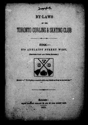 Cover of: By-laws of the Toronto Curling and Skating Club