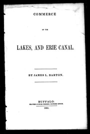 Cover of: Commerce of the lakes and Erie Canal by Barton, James L.