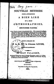 Cover of: Nouvelle méthode pour apprendre à bien lire et à bien orthographier