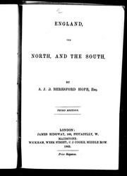 Cover of: England, the North, and the South