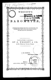 Wescott's celebrated standard barometer