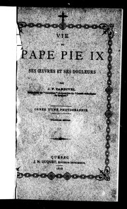 Cover of: Vie du pape Pie IX by Tardivel, Jules Paul