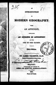 An introduction to modern geography by James Thomson
