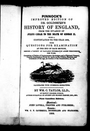 Cover of: Pinnock's improved edition of Dr. Goldsmith's history of England by Oliver Goldsmith