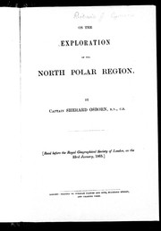 Cover of: On the exploration of the North Polar region