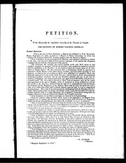 Cover of: Petition of Robert F. Gourlay, to be heard at the bar of the House, or before a committee