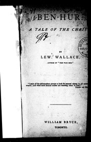 Cover of: Ben-Hur, a tale of the Chris[t] by Lew Wallace