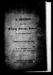 Cover of: Obedience to law: a sermon preached before Trinity College School in S. John's Church, Port Hope, on speech day, July 22nd, 1869