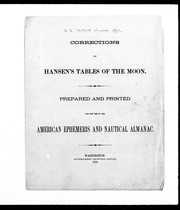 Cover of: Corrections to Hansen's tables of the moon by Simon Newcomb