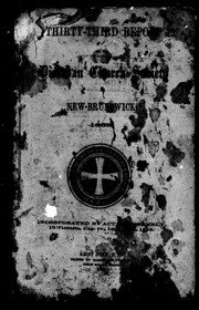 Cover of: Thirty-third report of the Diocesan Church Society of New Brunswick, 1868