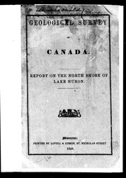 Cover of: Report on the north shore of Lake Huron