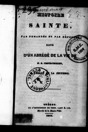 Cover of: Histoire sainte by 