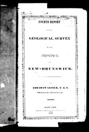 Cover of: Fourth report on the geological survey of the province of New-Brunswick