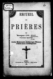 Cover of: Recueil de prières