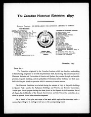 Cover of: The Canadian Historical Exhibition, 1897 | Canadian Historical Exhibition (Toronto, Ont.)