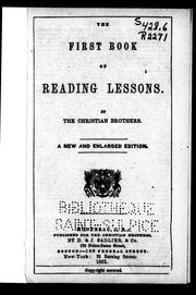 Cover of: The First book of reading lessons by Christian Brothers