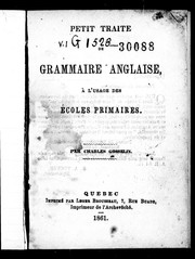 Cover of: Petit traité de grammaire anglaise: à l'usage des écoles primaires