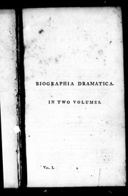 Biographia dramatica, or, A companion to the playhouse by David Erskine Baker