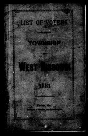 Cover of: List of voters for the township of West Nissouri, 1881