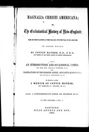 Cover of: Magnalia Christi Americana, or, The ecclesiastical history of New-England by Cotton Mather