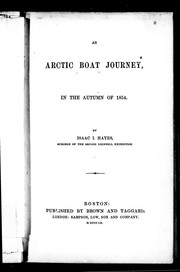 Cover of: An Arctic boat journey in the autumn of 1854