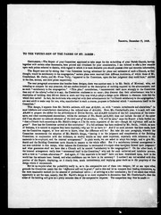 Cover of: To the vestry-men of the parish of St. James: the report your committee appointed to take steps for the re-building of your parish church ..