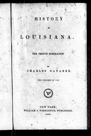 Cover of: History of Louisiana: the French domination