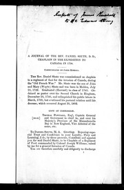 Cover of: A journal of the Rev. Daniel Shute, D.D. by Daniel Shute