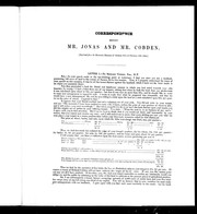 Correspondence between Mr. Jonas and Mr. Cobden by Richard Cobden