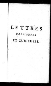 Cover of: Lettres édifiantes et curieuses écrites des missions étrangères