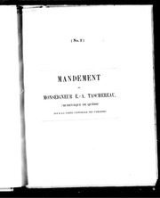 Cover of: Mandement de Monseigneur E.-A. Taschereau, archevêque de Québec: pour la visite pastorale des paroisses