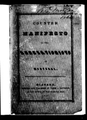 Cover of: Counter manifesto to the annexationists of Montreal by William Kirby F.R.S.C.