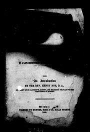 Observations on the best mode of providing for the support of the clergy by Quebec Late communicant of St. Matthew's Chapel