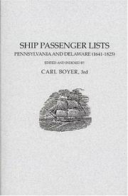 Ship Passenger Lists by Carl Boyer 3rd