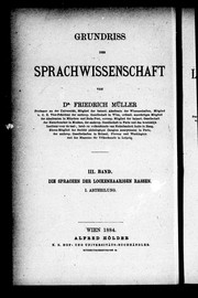 Cover of: Grundriss der Sprachwissenschaft
