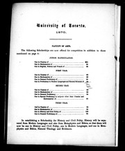 Cover of: University of Toronto 1870, Faculty of Arts | University of Toronto