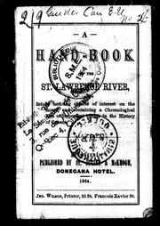 A Hand-book of the St. Lawrence River