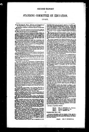 Second report of Standing Committee on Education, 1848 by Toronto (Ont.). Standing Committee on Education