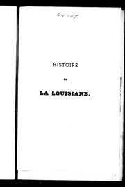 Cover of: Histoire de la Louisiane