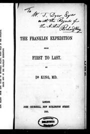 Cover of: The Franklin expedition from first to last