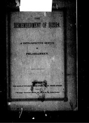 Cover of: The dismemberment of Russia by Pelissansky