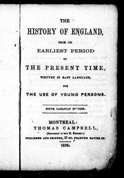 The History of England, from its earliest period to the present time
