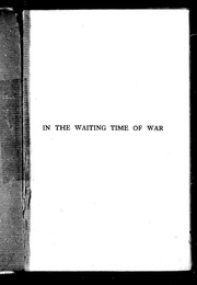 Cover of: In the waiting time of war and other poems